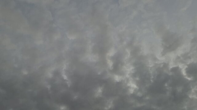 Overcast Grey Storm Clouds Covering the Sky Background