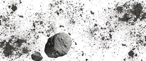 Asteroid Explosion Field with Flying Rock Particles © Raihan