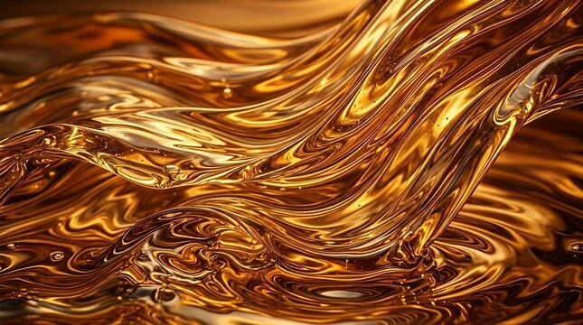 Liquid Gold Nectar Flowing Abstract Background  golden honey dripping syrup sweet dessert topping food background sticky texture viscous nectar natural sweetener yellow abstract macro food