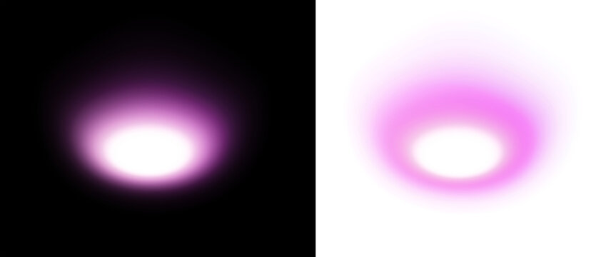 Purple Pink Glow Light Overlay, Soft Spotlight PNG