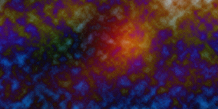 Dark moody nebula texture with deep blue and intense orange pigment mix.