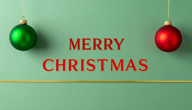 Blue holiday card with ornaments