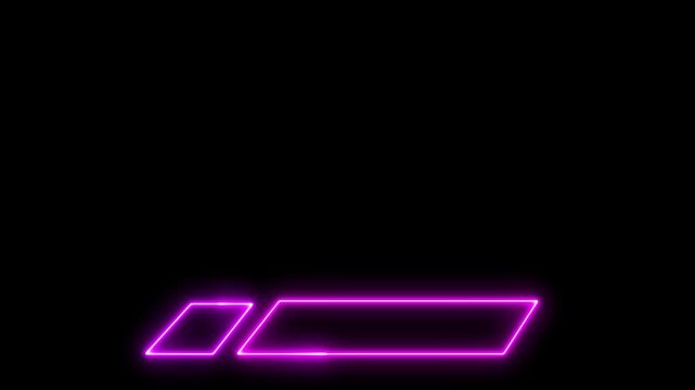 Neon pink lower third with geometric glow effect overlay