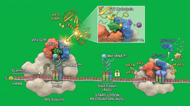 EIF5 protein promoting GTP hydrolysis in eukaryotic translation initiation complex