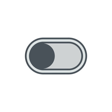 Flat vector toggle slider button icon for web and mobile interface settings