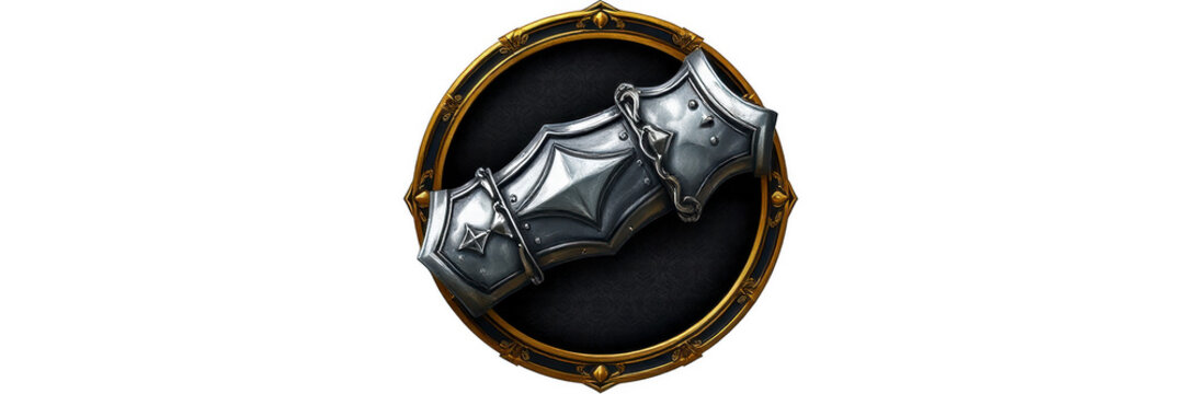 Fantasy metal arm armor bracer icon