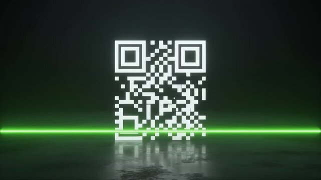 QR Code Scanning Horizontal Laser