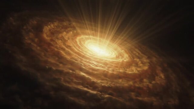 Fiery solar supernova explosion in space seamless loop, 4K