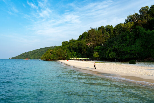 View of Manukan island in Tunku Abdul Rahman Marine Park Sabah Borneo Malaysia