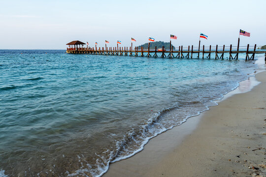 Beach at Manukan island Sabah Borneo Malaysia