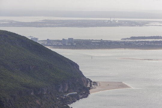 Serra da arr&aacute;bida coastal landscape with troia peninsula