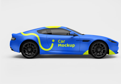 Sports Car Branding Mockup