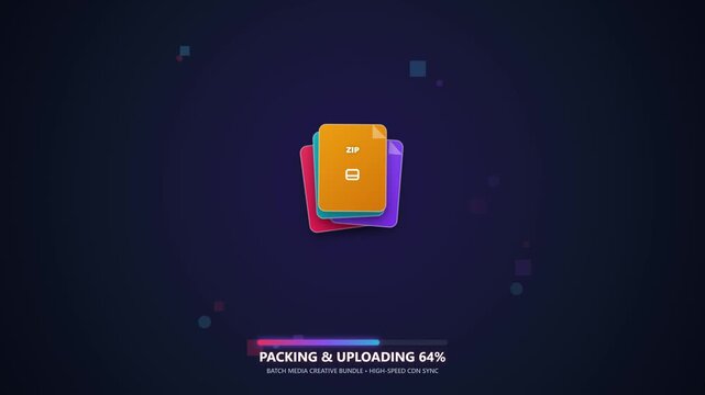 Creative Media Multi File Stacking and Upload Progress Animation