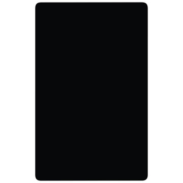 Solid black rectangle block with rounded corners graphic resource isolated on white.