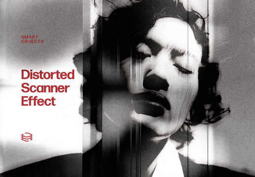 Distorted Scanner Effect For Poster And Social Media Design