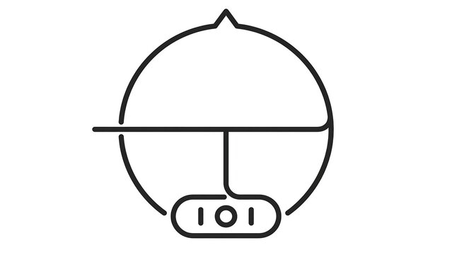 Minimalist binary code symbol on white background.