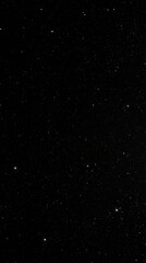 Fototapeta premium Stars drift in the vast blackness of space, creating an elegant starfield with scattered lights and ample area for text or design elements.
