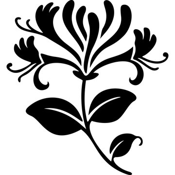 Honeysuckle Flower Glyph Icon