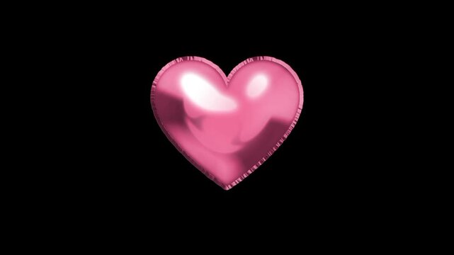 3d heart balloon cartoon animation 