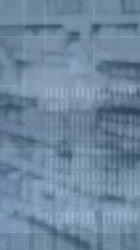 Animation of financial data over supermarket