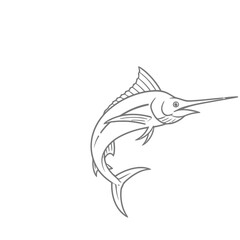 Fototapeta premium Marlin fish outline