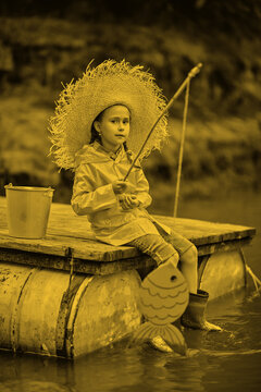 Vintage Fishing Childhood
