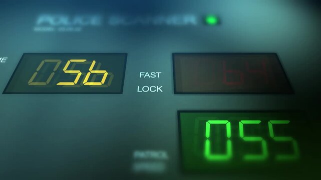 Generic Police Scanner with Speed Result - Fast - Speeding Ticket Concept
