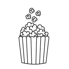 popcorn bucket box line art outline cinema snack illustration © Pheladi Shai