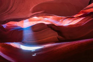Fotobehang Bordeaux The Upper Antelope Canyon a world-famous slot canyon located in Page, Arizona, on the Navajo Nation.  © Ondrej Bucek