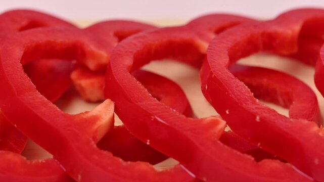 Video of red bell peppers