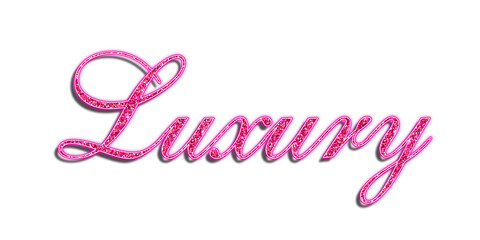 Pink glitter luxury text effect with cursive calligraphic typography isolated PNG © Ndoewer