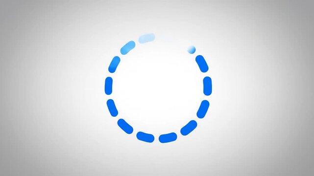 Cursor Clicking a Blue Interface Button Triggering a Circular Loading Icon