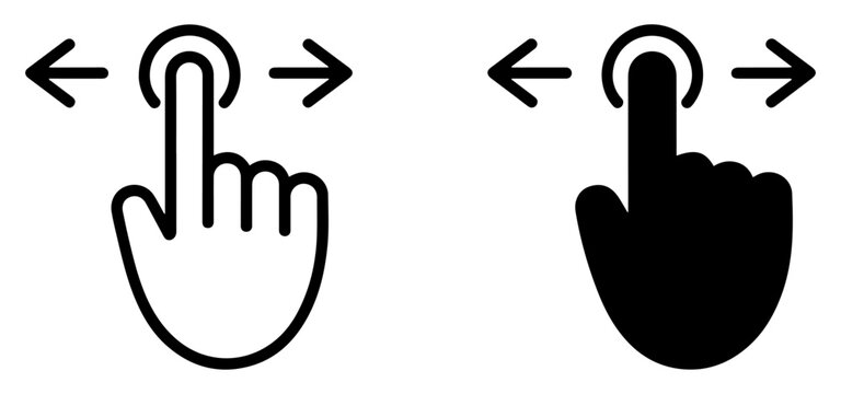 swipe left right hand gesture icon