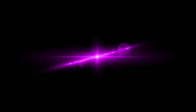 A striking digital illustration showcasing a vibrant purple lens flare effect against a dark background