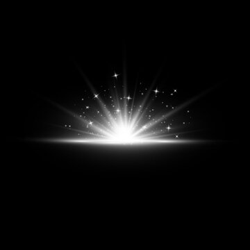 Dramatic lens flare a stunning visual effect of bright light streaks and sparkling radiance