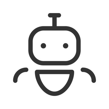 Chatbot line icon. Artificial intelligence, virtual assistant and bot support vector symbol.