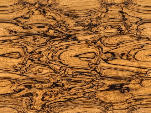 Premium Bocote Wood Texture with Rich Golden-Brown Grain and Natural Dark Veins
