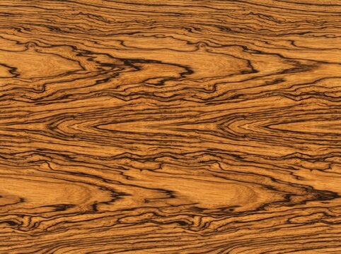 Premium Bocote Wood Texture with Rich Golden-Brown Grain and Distinctive Dark Veins
