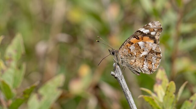 Close-up detailed graph of Snout Butterfly captured in Kentucky representing North American wildlife insect biodiversity and natural beauty Snout Butterfly graphed in Kentucky american close-up