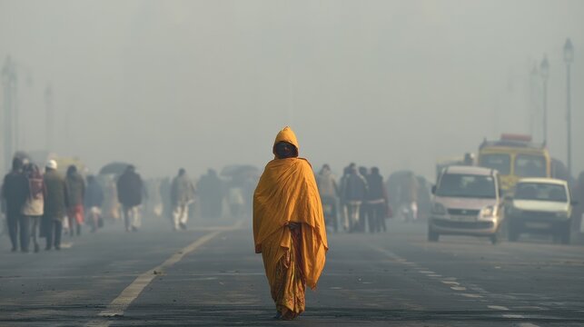PM2.5 levels indicating hazardous air quality and unhealthy pollution exposure, highlighting fine particulate matter, respiratory risks, environmental monitoring, public health and urban air pollution