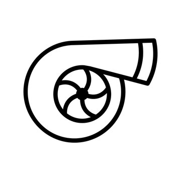Turbocharger icon. turbo sign color editable, for apps, web and digital design. Vector illustration, eps10.