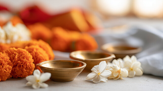 Traditional Rituals and Flowers During the Chariot Festival of Thiruvarur for Sacred Celebration