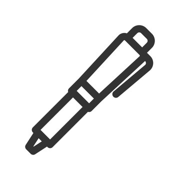 Pen line icon. Ballpoint pen, edit tool, and writing vector symbol.
