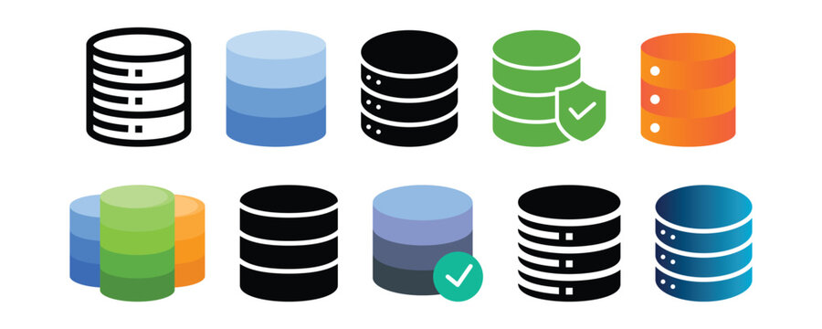 Set of database icons