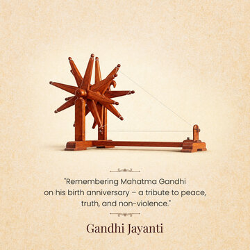 Happy Gandhi Jayanti and Gandhiji Charkha