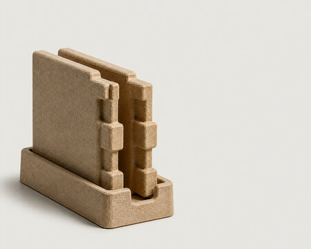 Two Molded Fiber Panels Store Upright in a Compact Dock