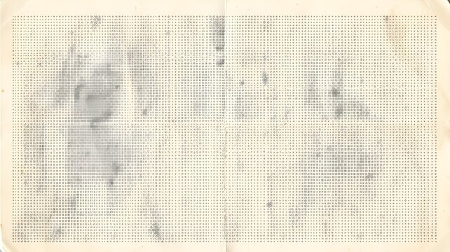 Vintage halftone screen overlay texture on aged paper