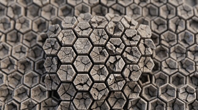 detailed Macro photo of geometric pattern with fractured&hellip; 2k showing abstract micro structural details and textures with professional studio lighting
