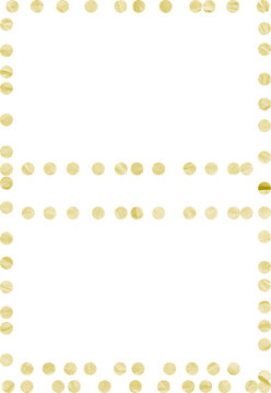 Confetti dot polka circle frame border transparent png for festive party birthday celebration invitation card