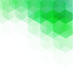 Obraz premium Modern abstract green geometric background with transparent hexagons for your design. eps 10
